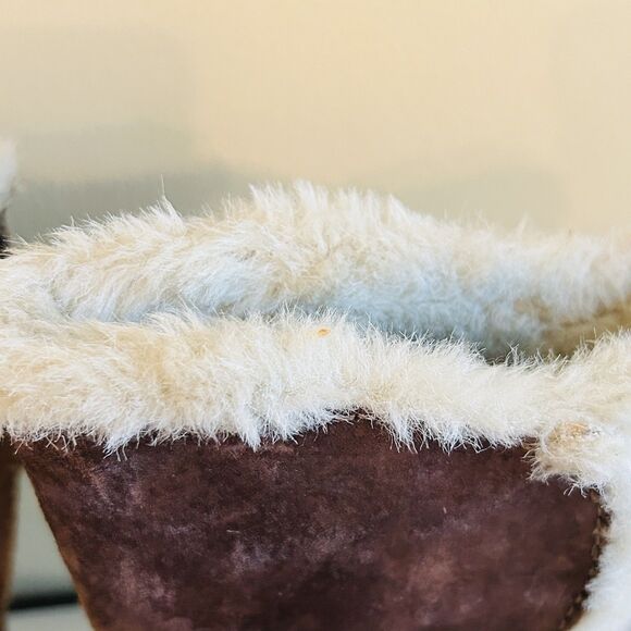 Patagonia Lugano Boots Size 8 Espresso Brown Waterproof Polartec Suede Sherpa - Picture 7 of 11